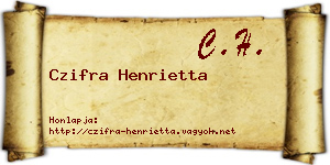 Czifra Henrietta névjegykártya